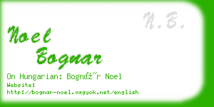 noel bognar business card